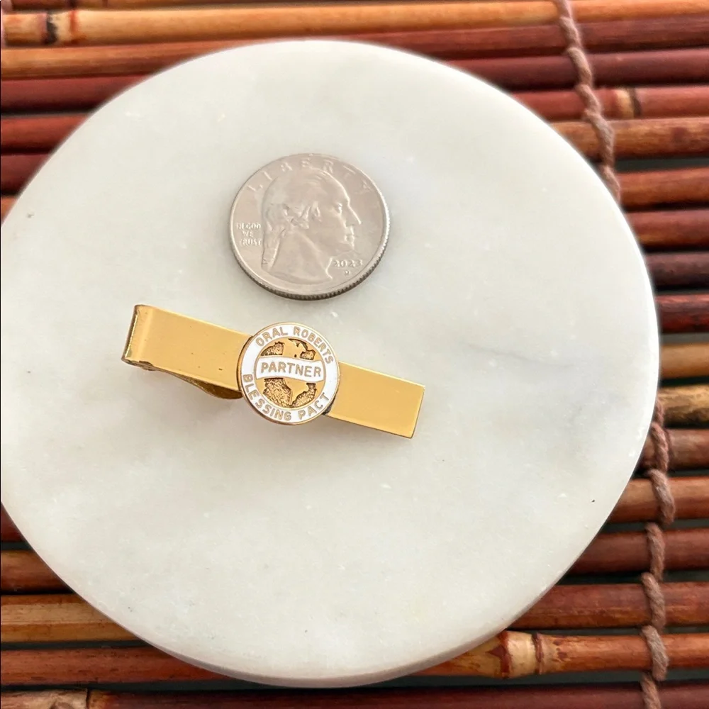 Gold Tone Tie Clip with Oral Robert’s Partner Logo